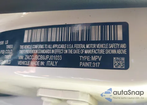 2018 Jeep Renegade Trailhawk из США, поврежденный, VIN ZACCJBCB9JPJ01033